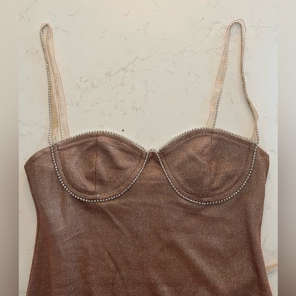 ANGELINA PINK SHIMMER MINI DRESS - Picture 9 of 9